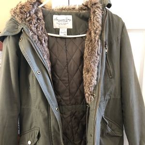 American Rag Fur utility jacket winter coat